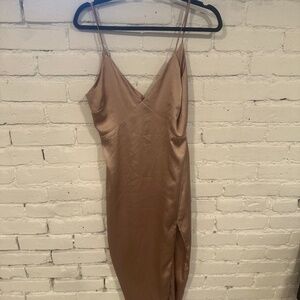 Copper Silk Midi Dress with Silt